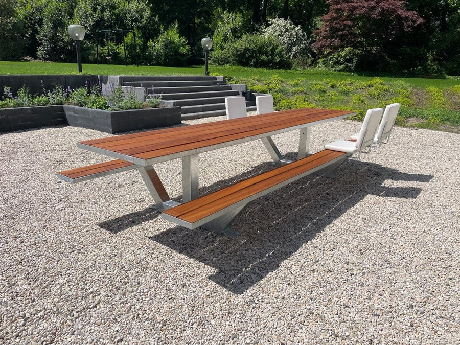 Picknicktafel Anker 3, 360 cm, hardhout, verzinkt