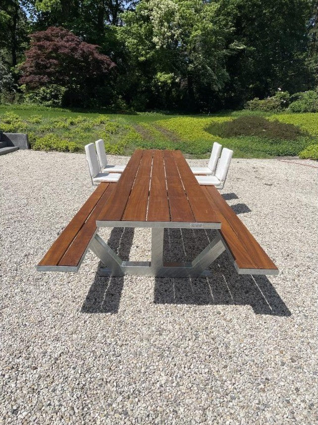 Picknicktafel Anker 3, 360 cm, hardhout, verzinkt