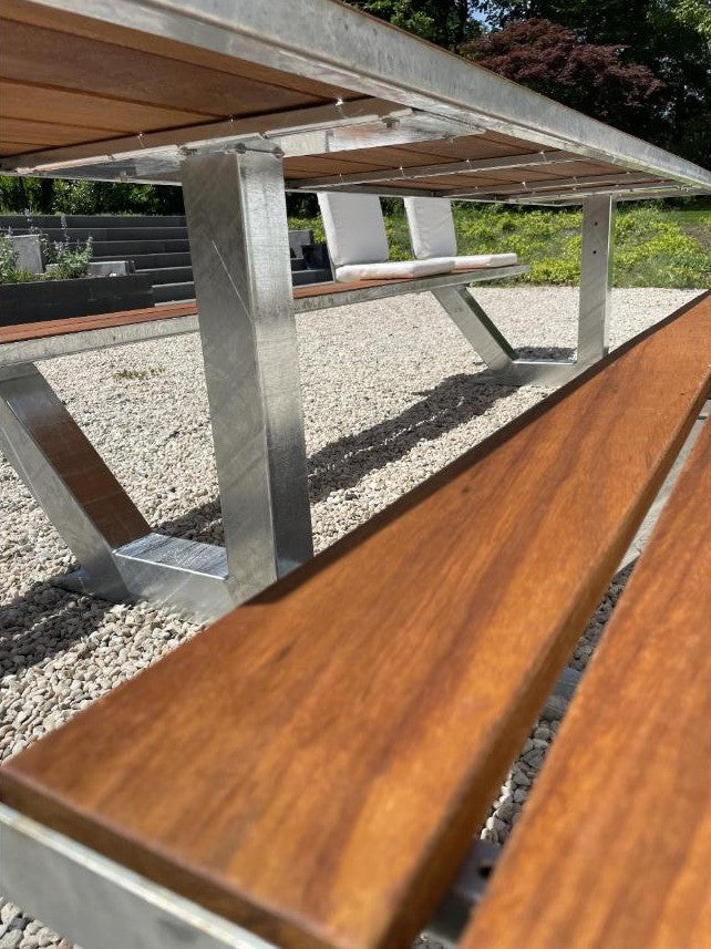 Picknicktafel Anker 3, 360 cm, hardhout, verzinkt
